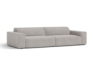 Canapea modulara gri deschis din textil pentru 4 persoane Jodie Micadoni