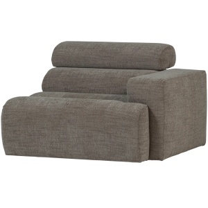 Canapea modulara gri din textil 113 cm Novi Right Woood
