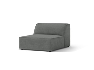 Canapea modulara gri din textil pentru 1 persoana Jodie Middle Micadoni