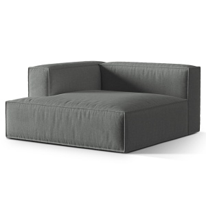 Canapea modulara gri din textil pentru 1 persoana Nuria Left Structural Micadoni