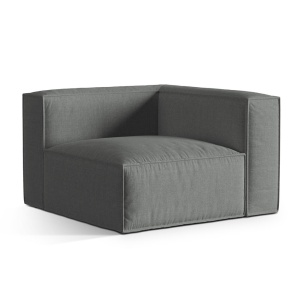 Canapea modulara gri din textil pentru 1 persoana Nuria Right Liberty Micadoni