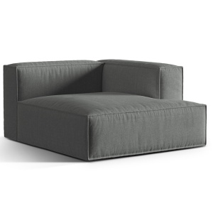 Canapea modulara gri din textil pentru 1 persoana Nuria Right Structured Micadoni