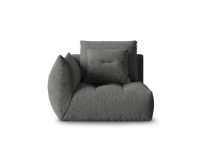 Canapea modulara gri inchis din textil pentru 1 persoana Bloom Wind Left Micadoni