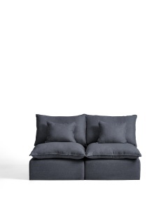 Canapea modulara gri inchis din textil pentru 2 persoane Anarela Kave Home