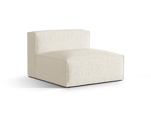 Canapea modulara ivorie din textil pentru 1 persoana Nuria Boucle Micadoni