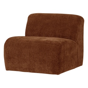 Canapea modulara mao ruginiudin textil pentru 1 persoana Mojo Rib Middle Woood
