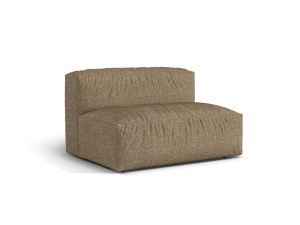 Canapea modulara maro cappuccino din textil pentru 1 persoana Martina Monet Boucle 132 Micadoni