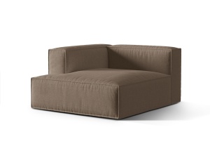 Canapea modulara maro cappuccino din textil pentru 1 persoana Nuria Left Liberty Micadoni