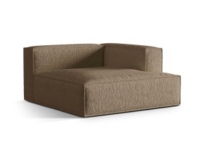 Canapea modulara maro cappuccino din textil pentru 1 persoana Nuria Right Monpea Micadoni