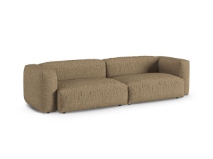 Canapea modulara maro cappuccino din textil pentru 4 persoane Martina Boucle XL Micadoni