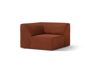 Canapea modulara maro caramiziu din textil pentru 1 persoana Jodie Corner Micadoni