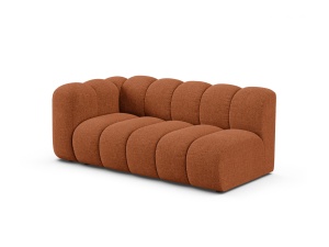 Canapea modulara maro caramiziu din textil pentru 3 persoane Lupine Chenille Left Micadoni