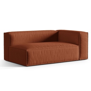 Canapea modulara maro caramiziu din textil pentru 3 persoane Nuria Right Structural Micadoni