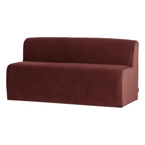 Canapea modulara maro castana din catifea 164 cm Mojo Bench Woood
