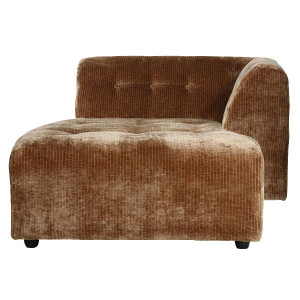 Canapea modulara maro din textil 160 cm Vint Right Divan HKliving