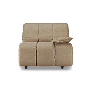Canapea modulara maro din textil 98 cm Wave Low Pure Right HKliving