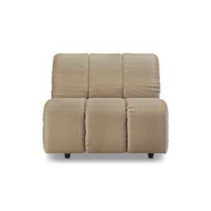 Canapea modulara maro din textil 98 cm Wave Pure Middle HKliving