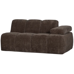 Canapea modulara maro din textil pentru 1.5 persoane Mojo Rib Right Woood