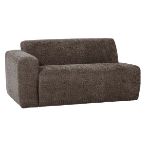 Canapea modulara maro din textil pentru 1.5 persoane Mojo Wooly Left Woood