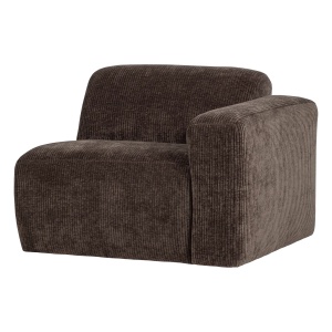 Canapea modulara maro din textil pentru 1 persoana Mojo 105 Rib Right Woood