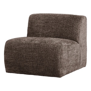 Canapea modulara maro din textil pentru 1 persoana Mojo Wooly Middle Woood