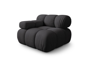 Canapea modulara maro espresso din textil pentru 1 persoana Bellis Left 3D Micadoni