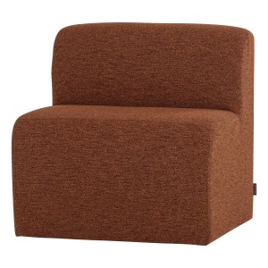 Canapea modulara maro ruginiu din textil 84 cm Mojo Center Boucle Woood