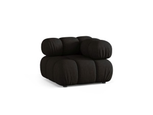 Canapea modulara neagra din textil pentru 1 persoana Bellis Corner Liberty Micadoni