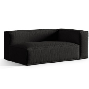 Canapea modulara neagra din textil pentru 3 persoane Nuria Right Structural Micadoni