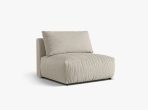 Canapea modulara nude din textil pentru 1 persoana Chris M Micadoni