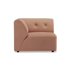 Canapea modulara roz din textil 94 cm Vint Left HKliving