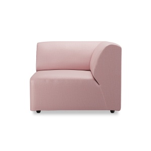 Canapea modulara roz din textil 97 cm Jax Right HKliving