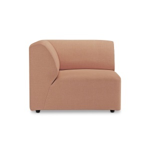 Canapea modulara roz pudrat din textil 94 cm Jax Left End HKliving