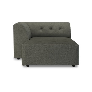 Canapea modulara verde army din bumbac 160 cm Vint Left HKliving