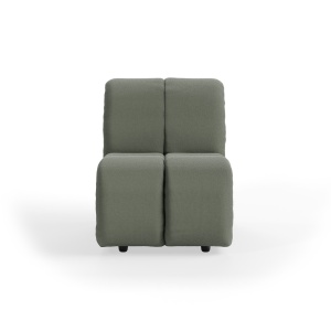 Canapea modulara verde army din bumbac 98 cm Wave Middle Small HKliving