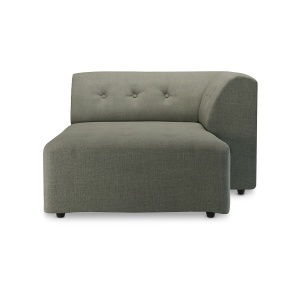 Canapea modulara verde army din textil 160 cm Vint Right HKliving