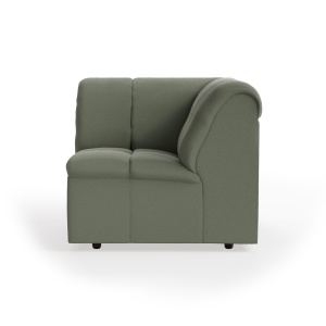 Canapea modulara verde army din textil 98 cm Wave Corner HKliving