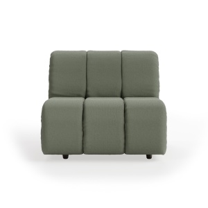 Canapea modulara verde army din textil 98 cm Wave Middle HKliving