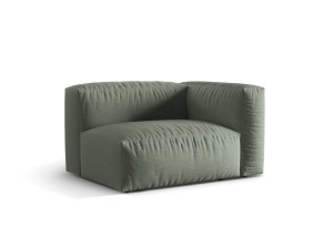 Canapea modulara verde deschis din textil pentru 1 persoana Martina Right Micadoni