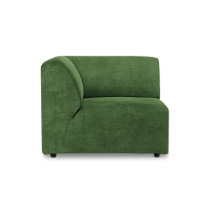 Canapea modulara verde din catifea 94 cm Jax Left End HKliving