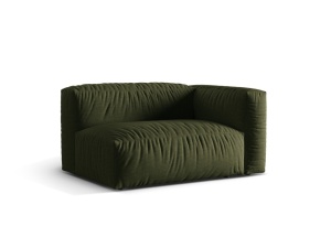Canapea modulara verde din textil pentru 1 persoana Martina L Right Micadoni