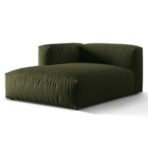 Canapea modulara verde din textil pentru 1 persoana Martina Left Micadoni