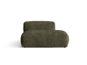 Canapea modulara verde din textil pentru 2 persoane Martina Wave Corduroy Micadoni