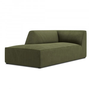 Canapea modulara verde din textil pentru 2 persoane Ruby Corduroy Left Micadoni