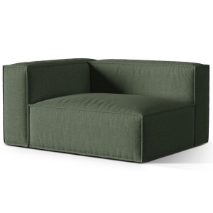 Canapea modulara verde muschi din textil pentru 2 persoane Nuria Left Structural Micadoni