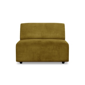 Canapea modulara verde oliv din catifea 94 cm Jax Middle HKliving