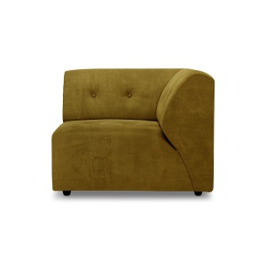 Canapea modulara verde oliv din catifea 94 cm Vint Right HKliving
