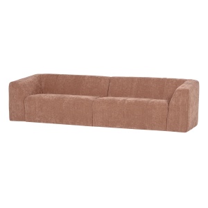 Canapea roz deschis din textil pentru 4 persoane Omaire Woood