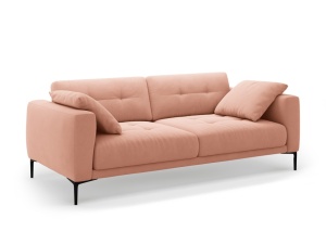 Canapea roz din catifea pentru 4 persoane Bemy Velvet Micadoni