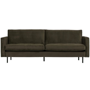 Canapea verde inchis din catifea pentru 2,5 persoane Rodeo Woood